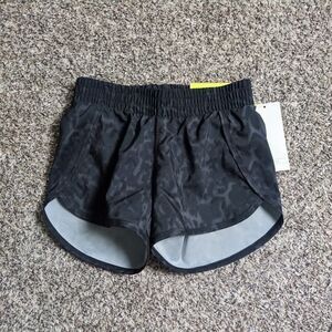 All In Motion Girl’s XS 4/5 Black Active Running Shorts Mid Rise Regular Fit